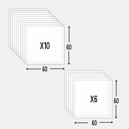 Tramos de acrílico Cristal diferentes medidas