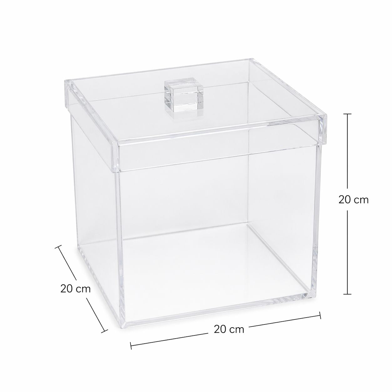 Contenedor Acrílico Premium con Tapa / Paquete de 5 piezas