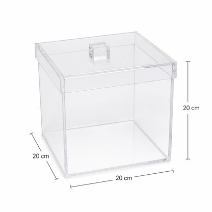 Contenedor Acrílico Premium con Tapa / Paquete de 5 piezas