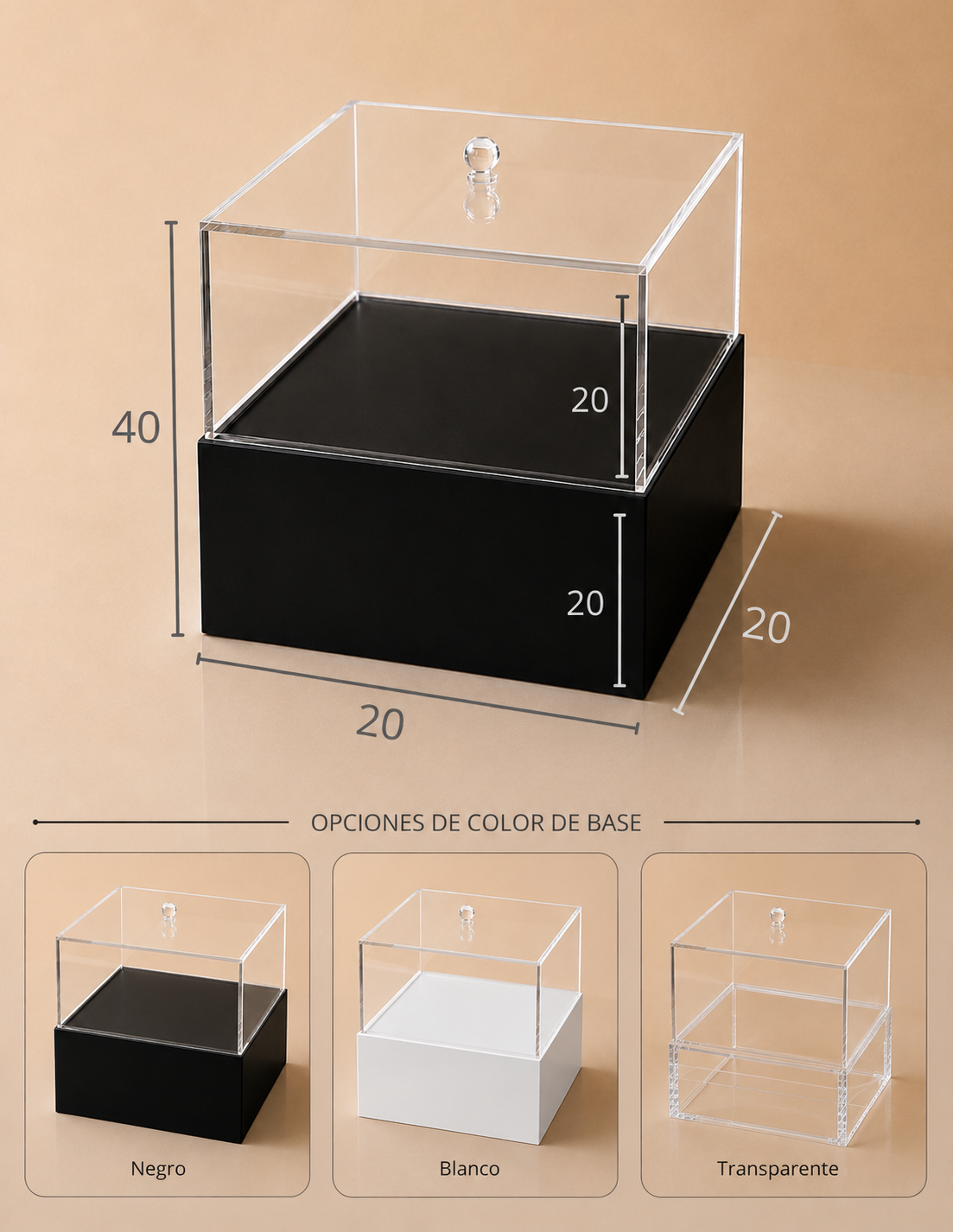 Bases de Exhibición con Capelo