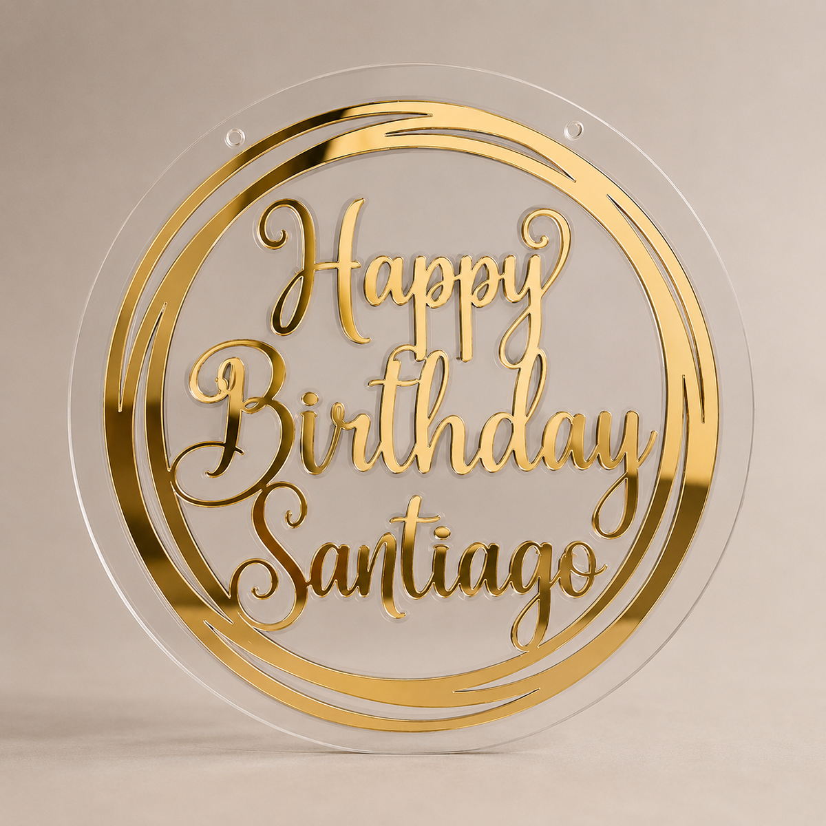 Letrero Happy Birthday con Nombre