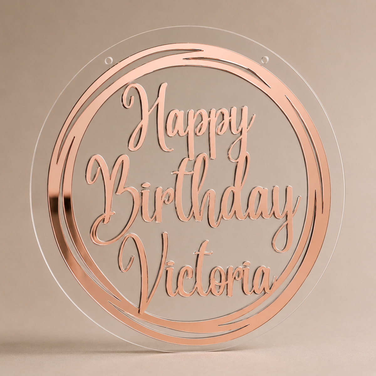 Letrero Happy Birthday con Nombre