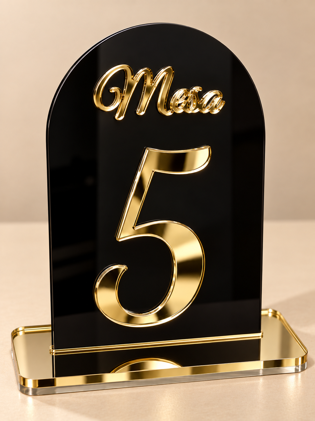 Número de Mesa Doble Vista