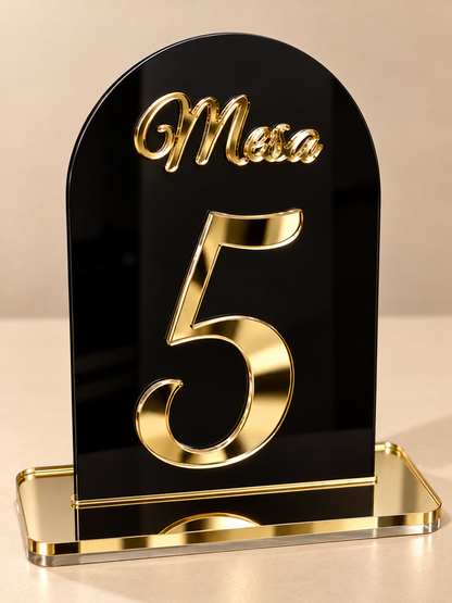 Número de Mesa Doble Vista