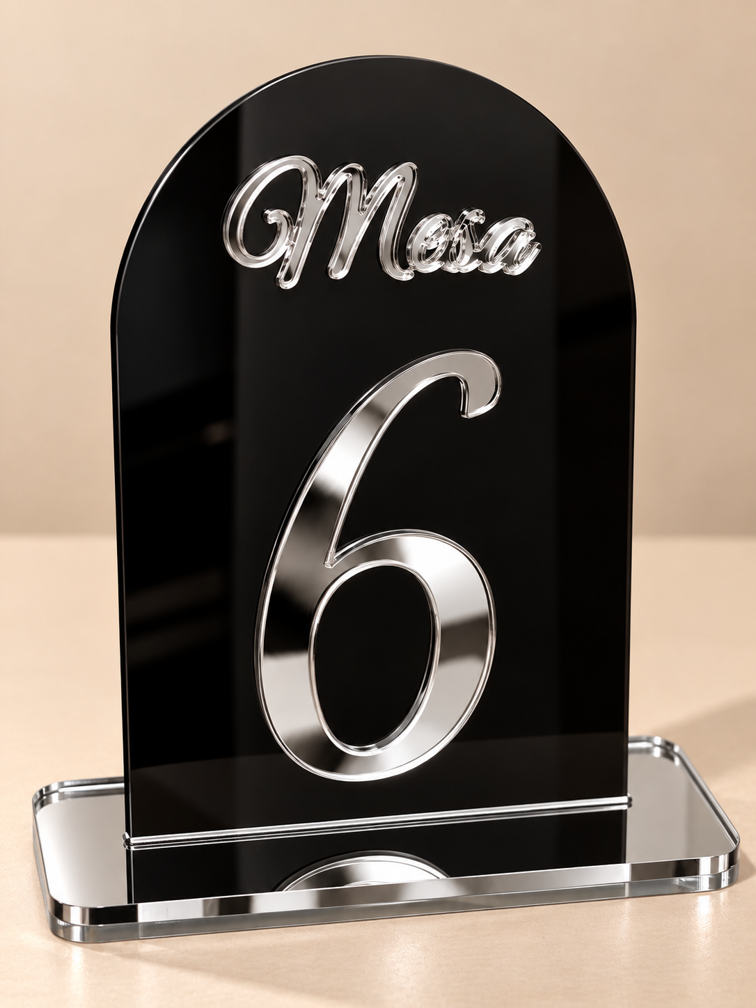 Número de Mesa Doble Vista