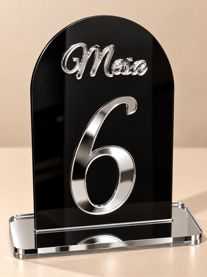 Número de Mesa Doble Vista
