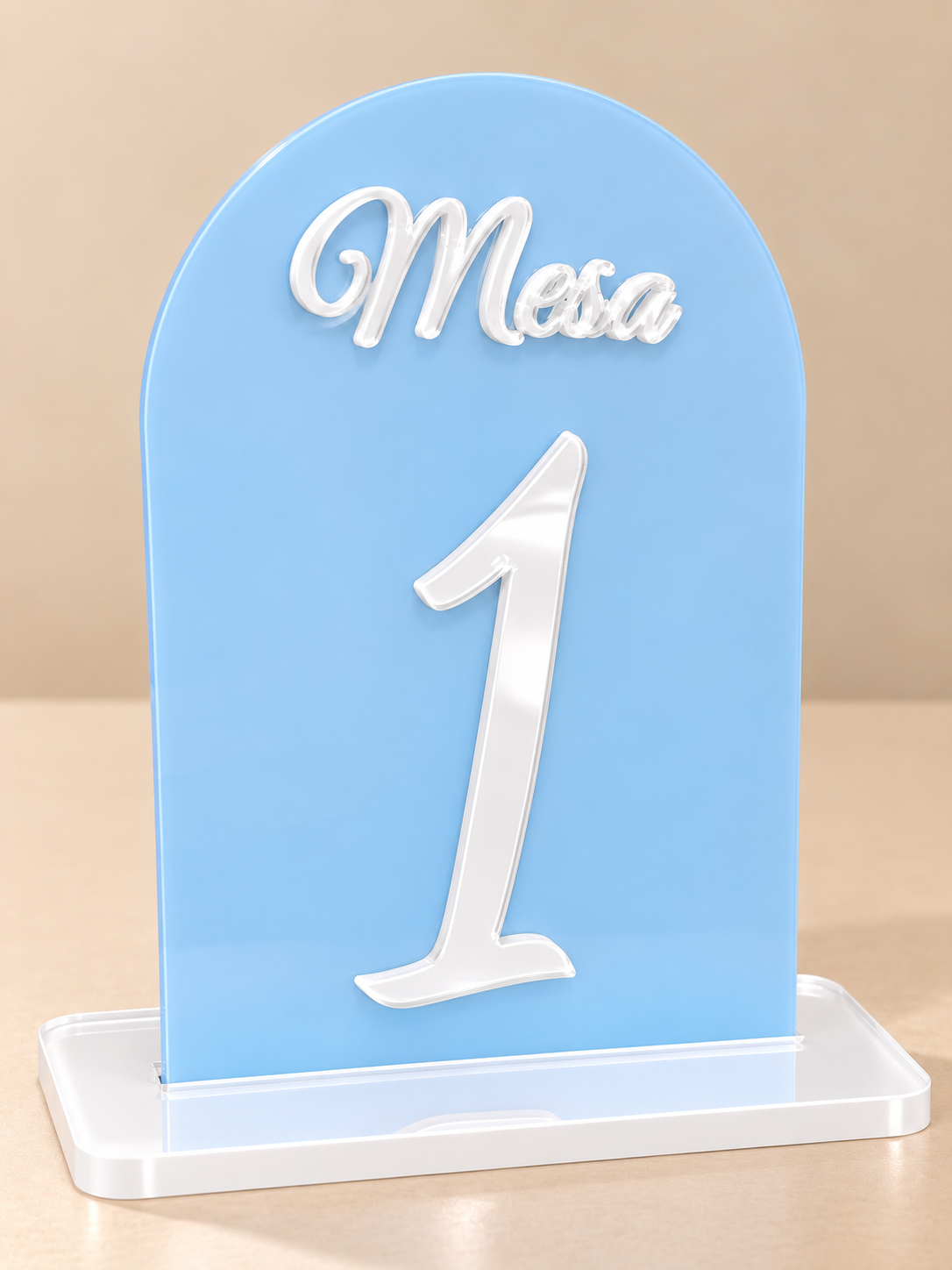Número de Mesa Doble Vista