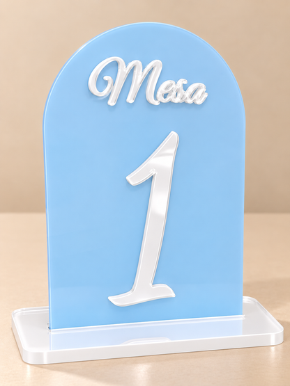 Número de Mesa Doble Vista