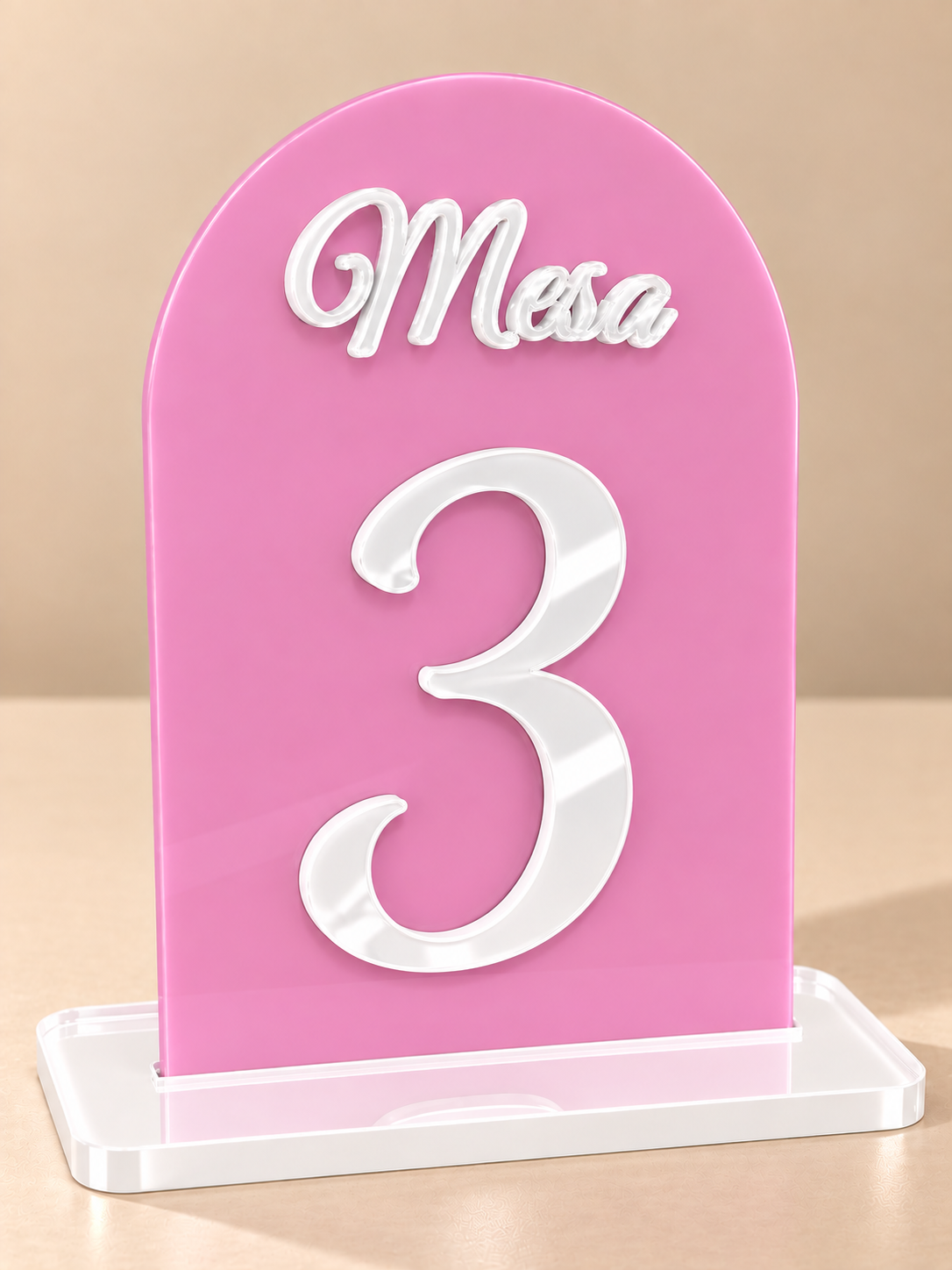 Número de Mesa Doble Vista