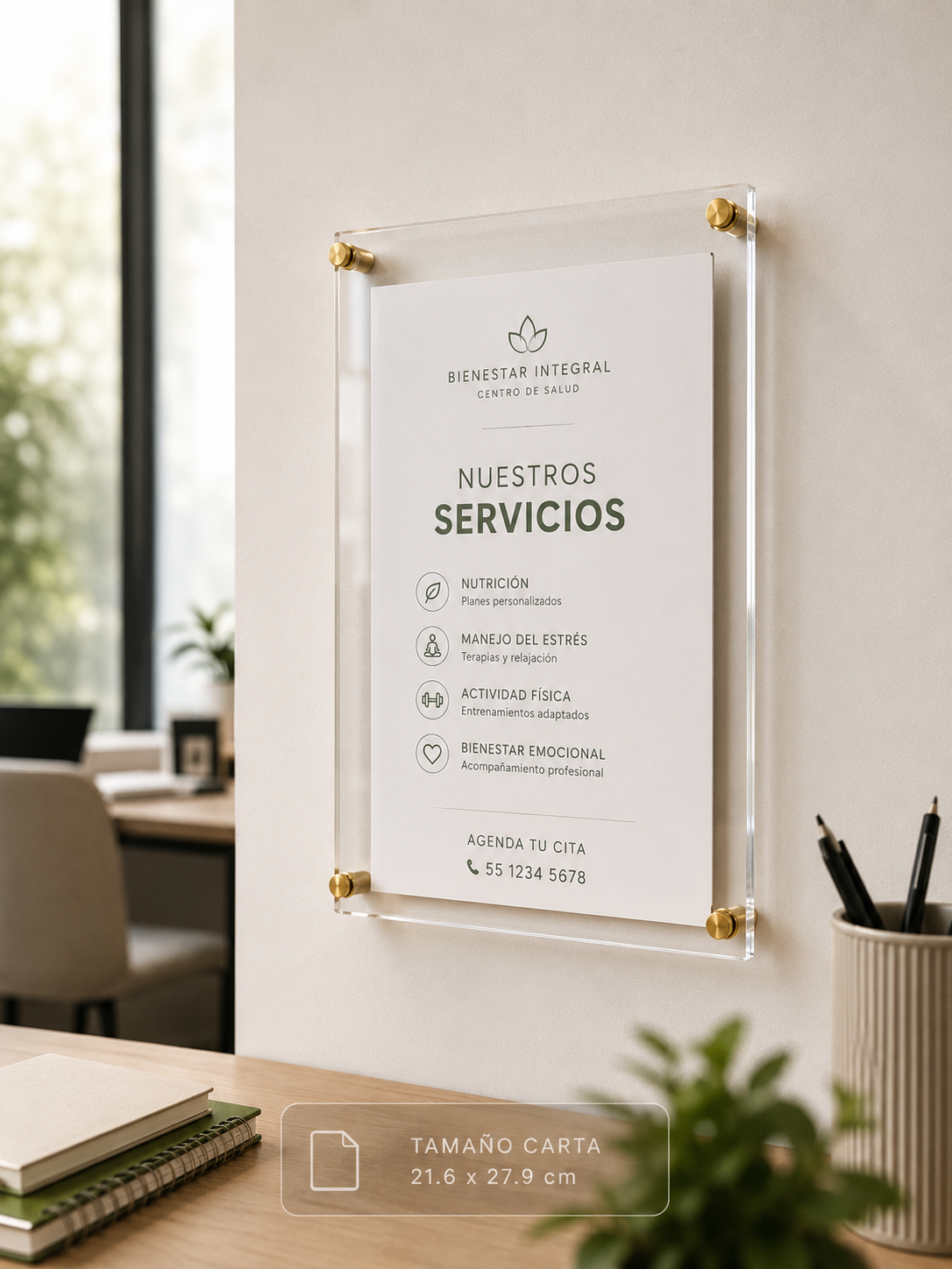 Porta Poster de Acrílico