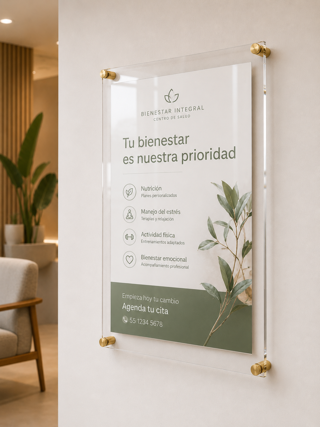 Porta Poster de Acrílico