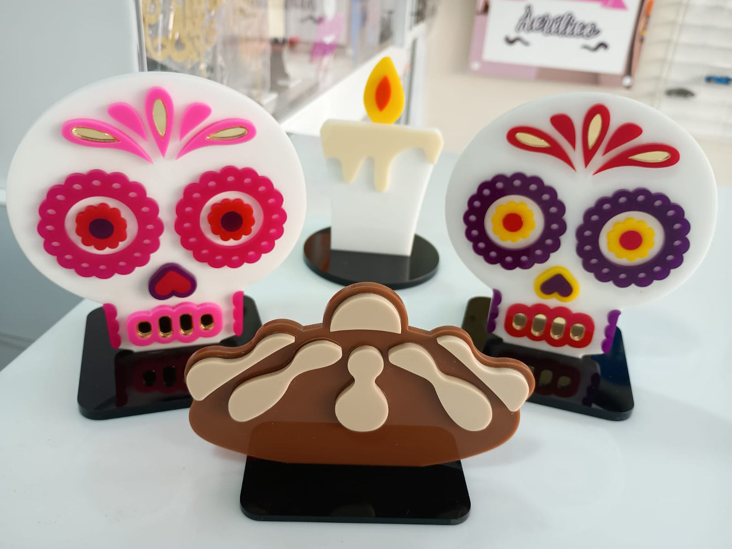 Figuras Decorativas de Acrílico para Ofrenda