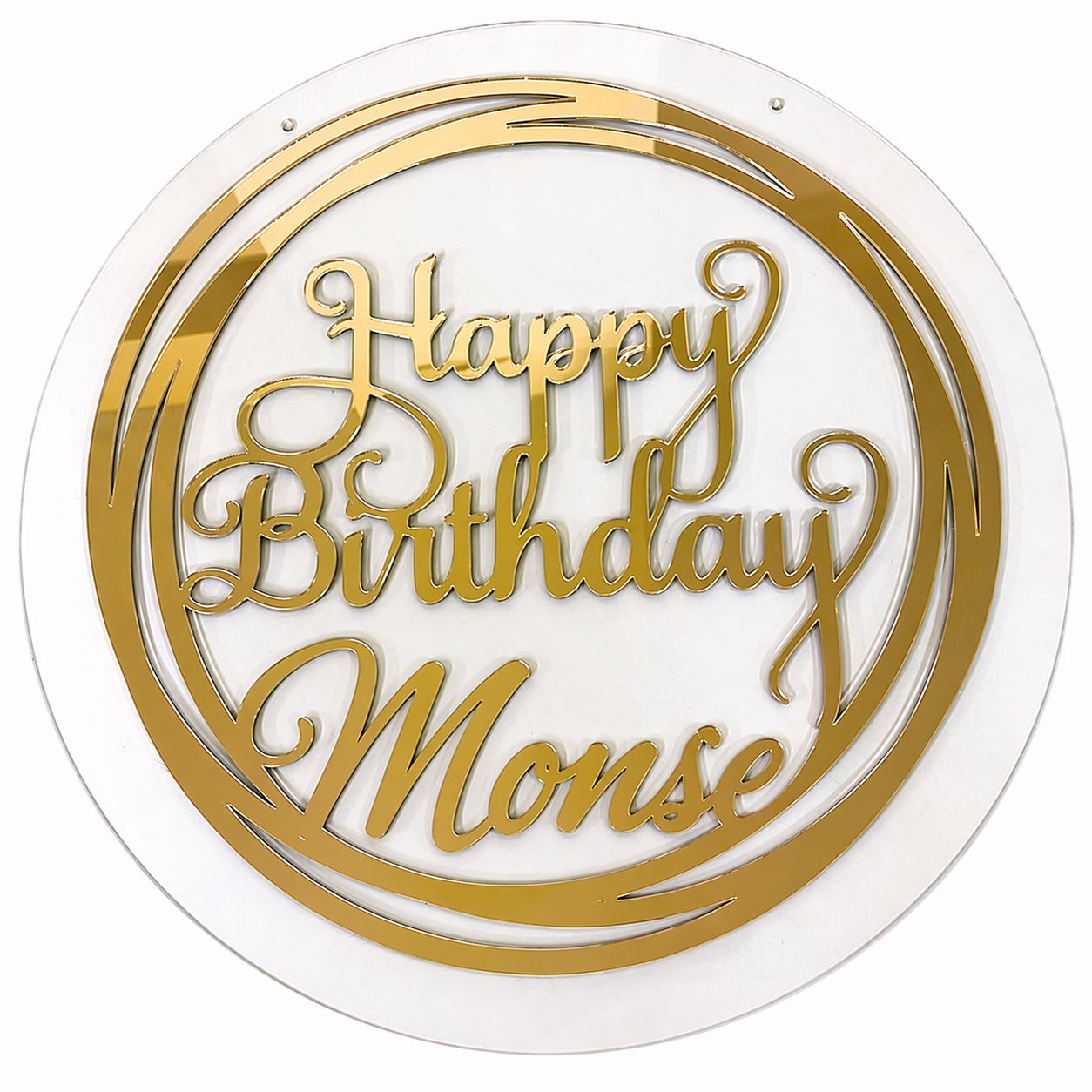 Letrero Happy Birthday con Nombre